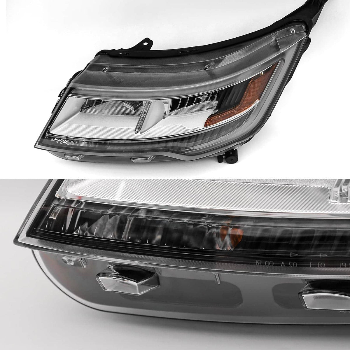 Solidspare Driver Left Side Headlight w/ LED DRL For 2016-2019 Ford Explorer Chrome Housing