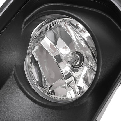 Solid Spare For Chevrolet Colorado 2021-2022 Clear Fog Lights w/ Chrome Bezel Wires Switch