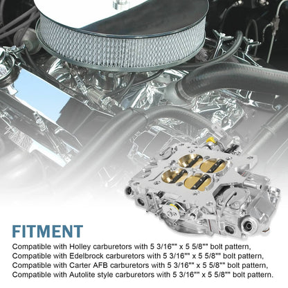 Solidspare 850CFM 4 Barrel Performance Race Carburetor Double Pumper Mechanical BR-67201