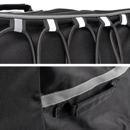 Solidspare Black Rear Rack Back Seat Storage Pack Luggage Bag w/Cushion Pad Padded ATV Part