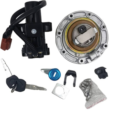 Solidspare US Ignition Switch Fuel Gas Cap Seat Lock Key For Honda CBR 600RR 2007-2014