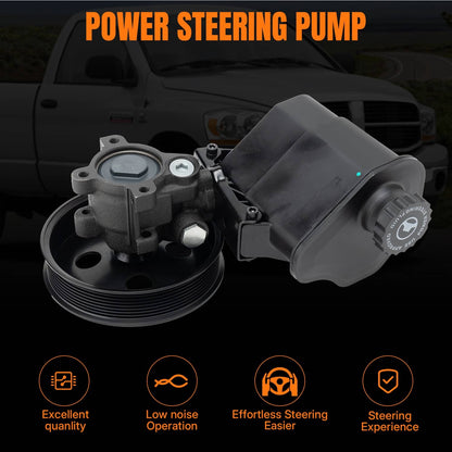 Solidspare Power Steering Pump w/ Reservoir for Dodge Ram 2500 Ram 3500 5073241AA 2003-2007
