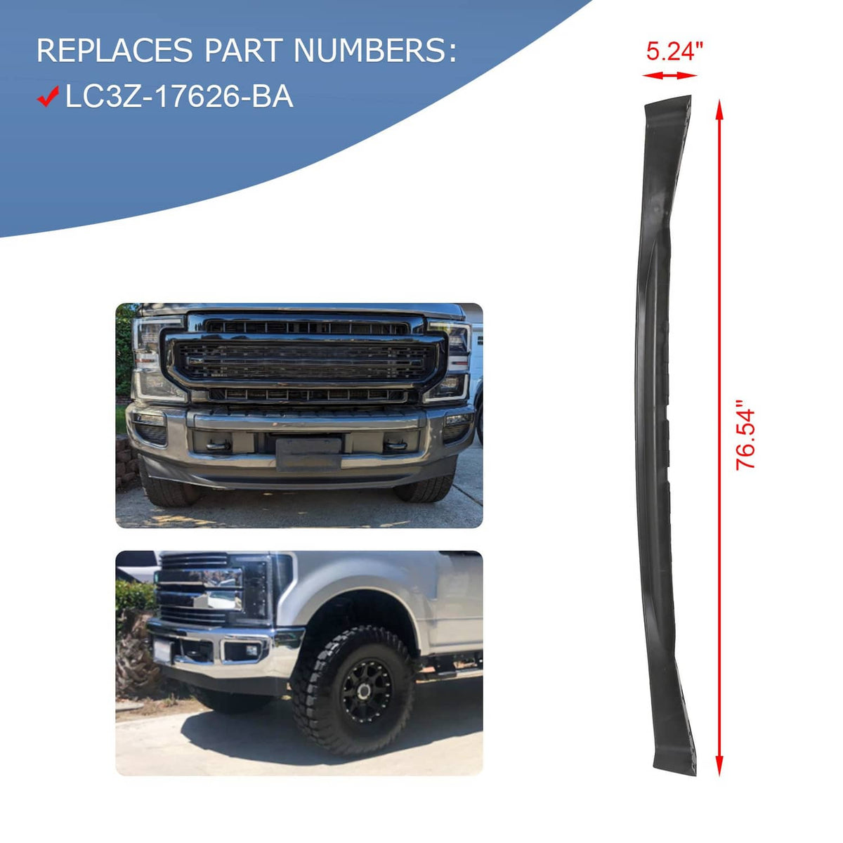 Solidspare Front Lower Bumper Valance NEW For 2020-2022 Ford F250 F350 F450 Super Duty 2WD