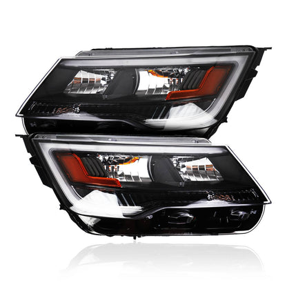Solidspare Pair Headlights Assembly w/LED DRL For 2016-2019 Ford Explorer Left & Right Side