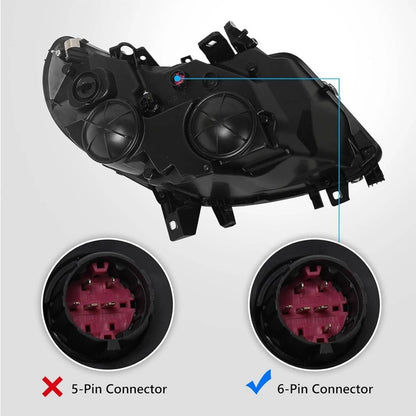 Solidspare Black Left & Right Headlights w/DRL For 14-22 Dodge Ram ProMaster 1500 2500 3500