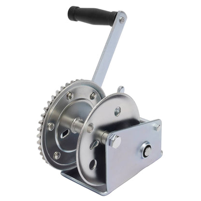 Solidspare 1400LBs Steel Horizontal Hand Pulling Ratchet Winch Galvanized For Boat Trailer