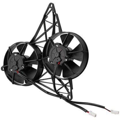 Solidspare Electric Radiator Cooling Fan with Bracket fits for Harley V-Rod 2004-2013 Black