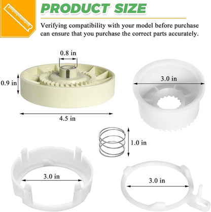 Solid Spare Washer Pulley Clutch Kit & Drive Belt for Whirlpool Kenmore Maytag