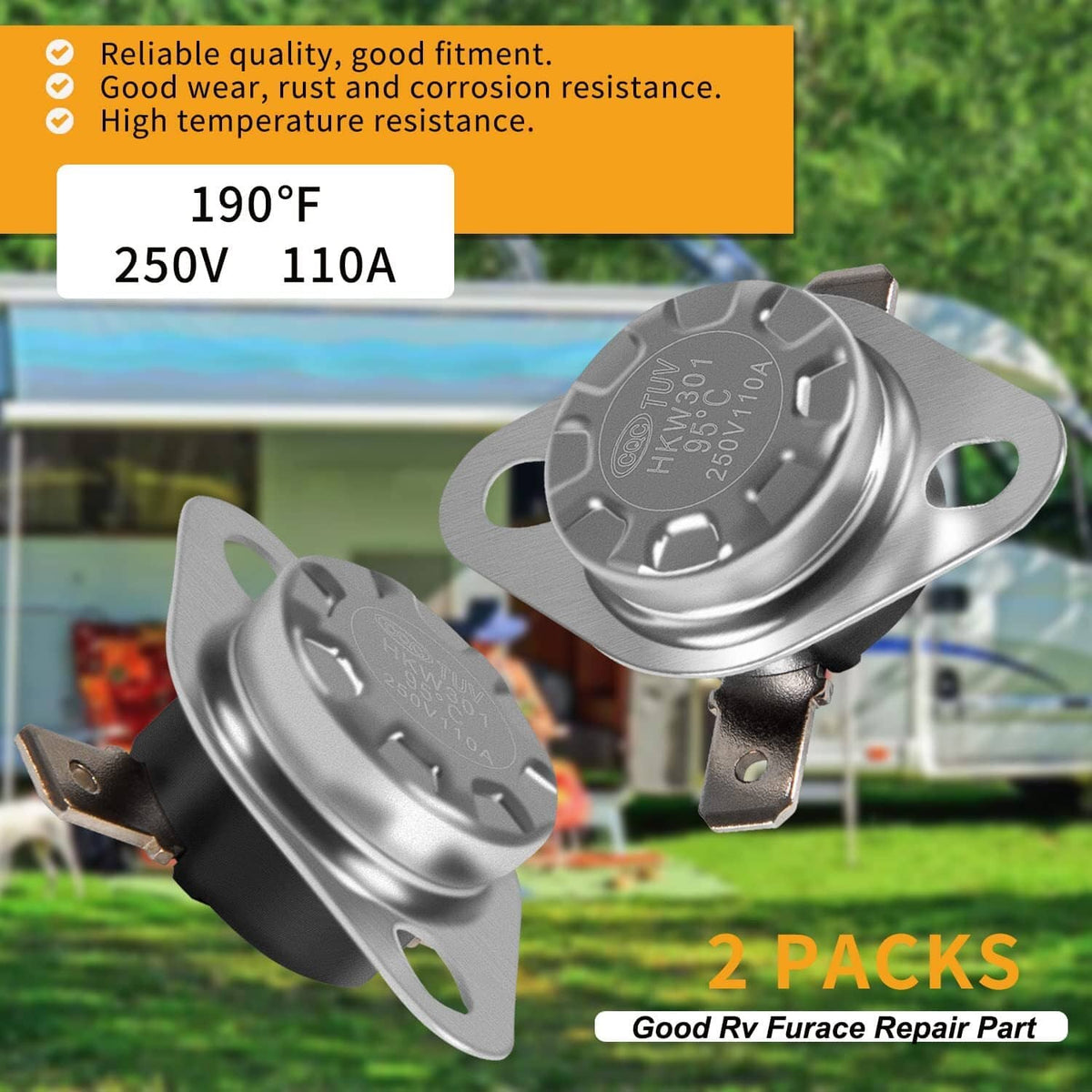 Solid Spare 37022 Limit Switch for Atwood RV Furnace 85-III, 85-IV, 1522, 2334, 8516, 8520