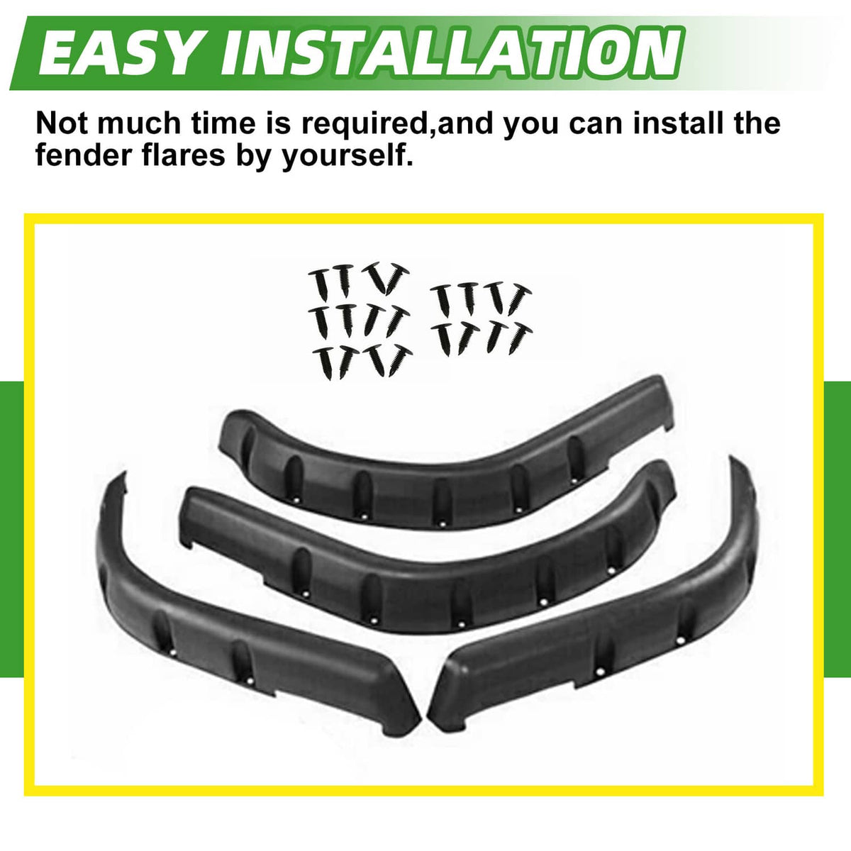 Solidspare For Yamaha G14 G16 G19 G20 G22 Golf Cart Front Rear Fender Flares W/ Hardware