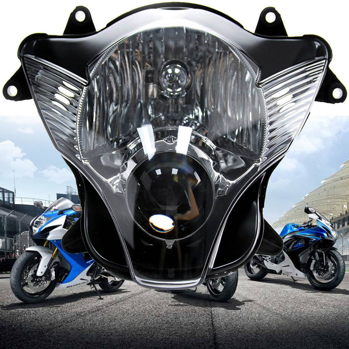 Solidspare Front Headlamp Headlight Assembly For Suzuki GSXR600 GSXR750 K6 2006 2007 06-07