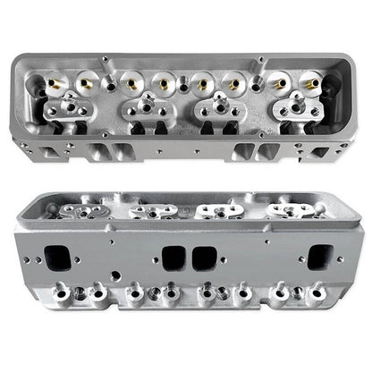 Solidspare 1 Pair For Chevy SBC 283 302 350 400 Bare Cylinder Heads 205cc/64cc Angle Plug