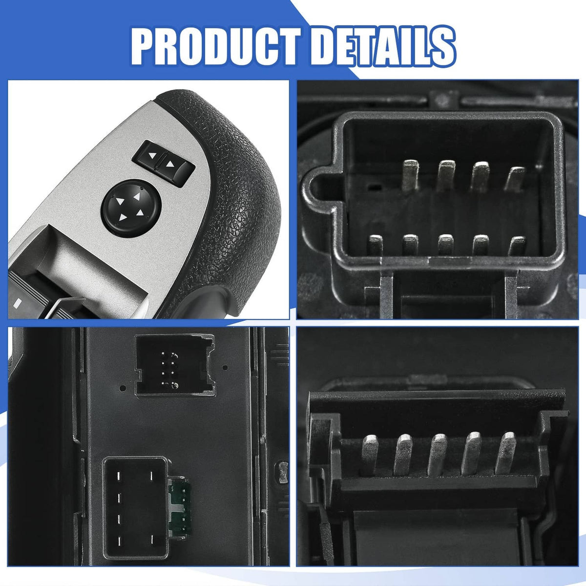 Solidspare Master Power Window Switch W/Black Bezel For 2007-2013 Chevrolet Silverado 1500