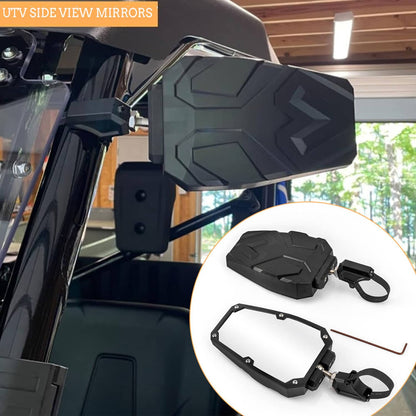Solidspare 1.5''-2" UTV Side Mirrors Foldable Adjustable for Polaris RZR S 800 900 XP 1000