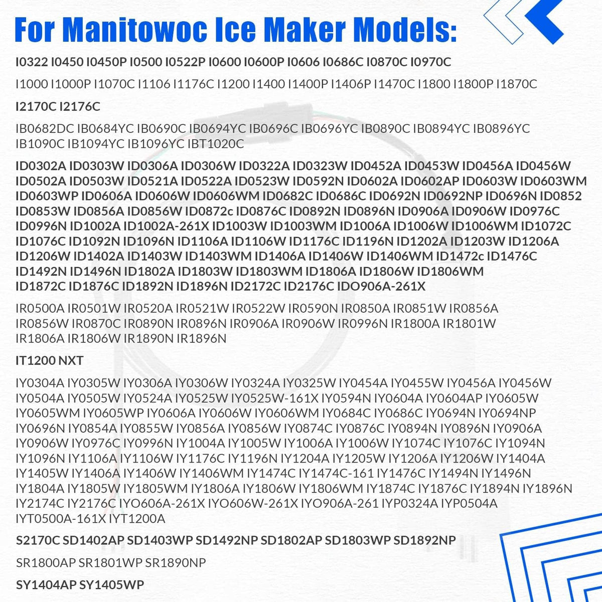 Solidspare 000016053 Ice Water Level Sensor Probe Kit with Harness for Manitowoc Ice Maker