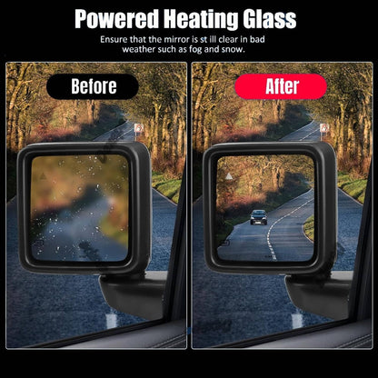 Solidspare New Rear Mirror w/Blind Spot Left+Right Side For 2018-25 Jeep Wrangler Gladiator