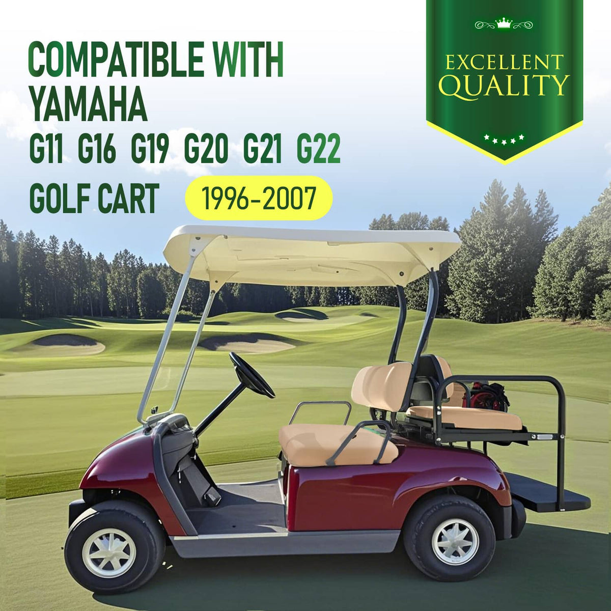 Solidspare For Yamaha G16,G19,G20,G21,G22 96-07 Golf Cart Tan Seat Bottom Assembly