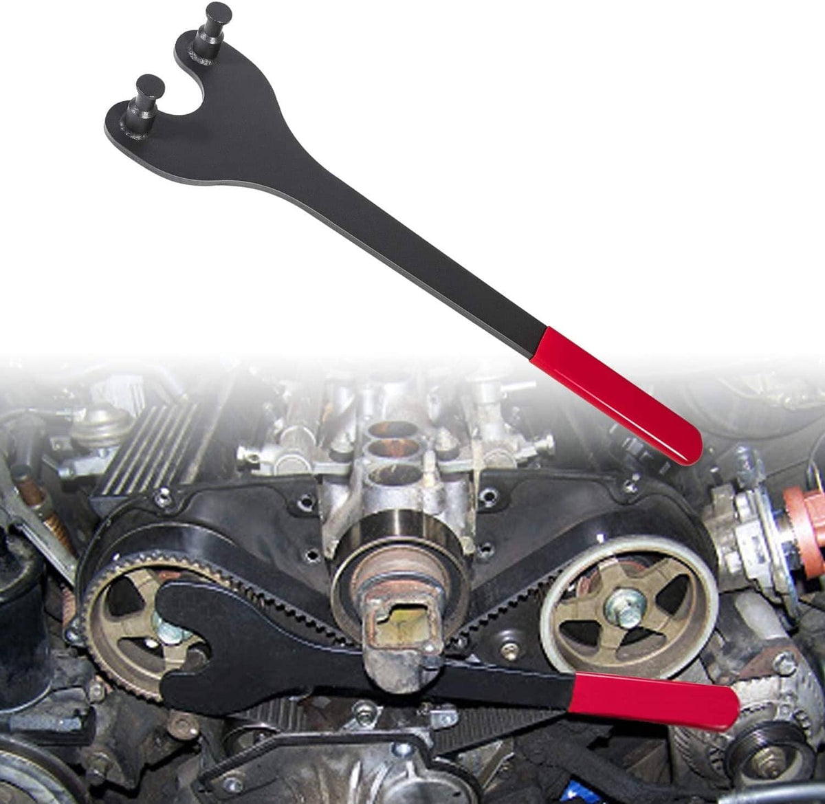 Solid Spare For Toyota 3.4L Cam Pulley Holder & Crankshaft Crank Harmonic Damper Pulley Tool
