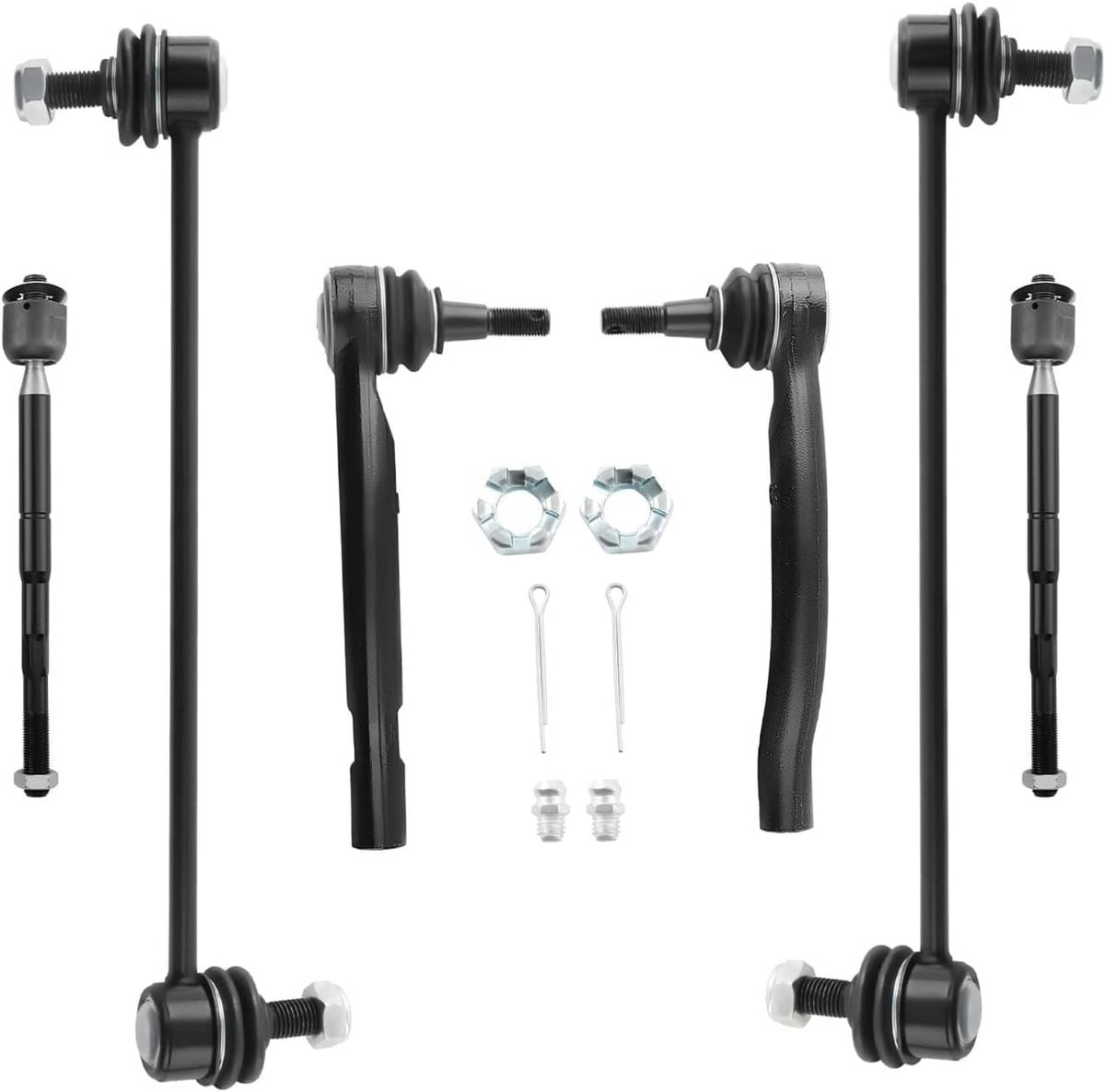 Solidspare 8Pcs Front Lower Control Arms Sway Bars Tie Rods Kit for Nissan Maxima 2016-2023