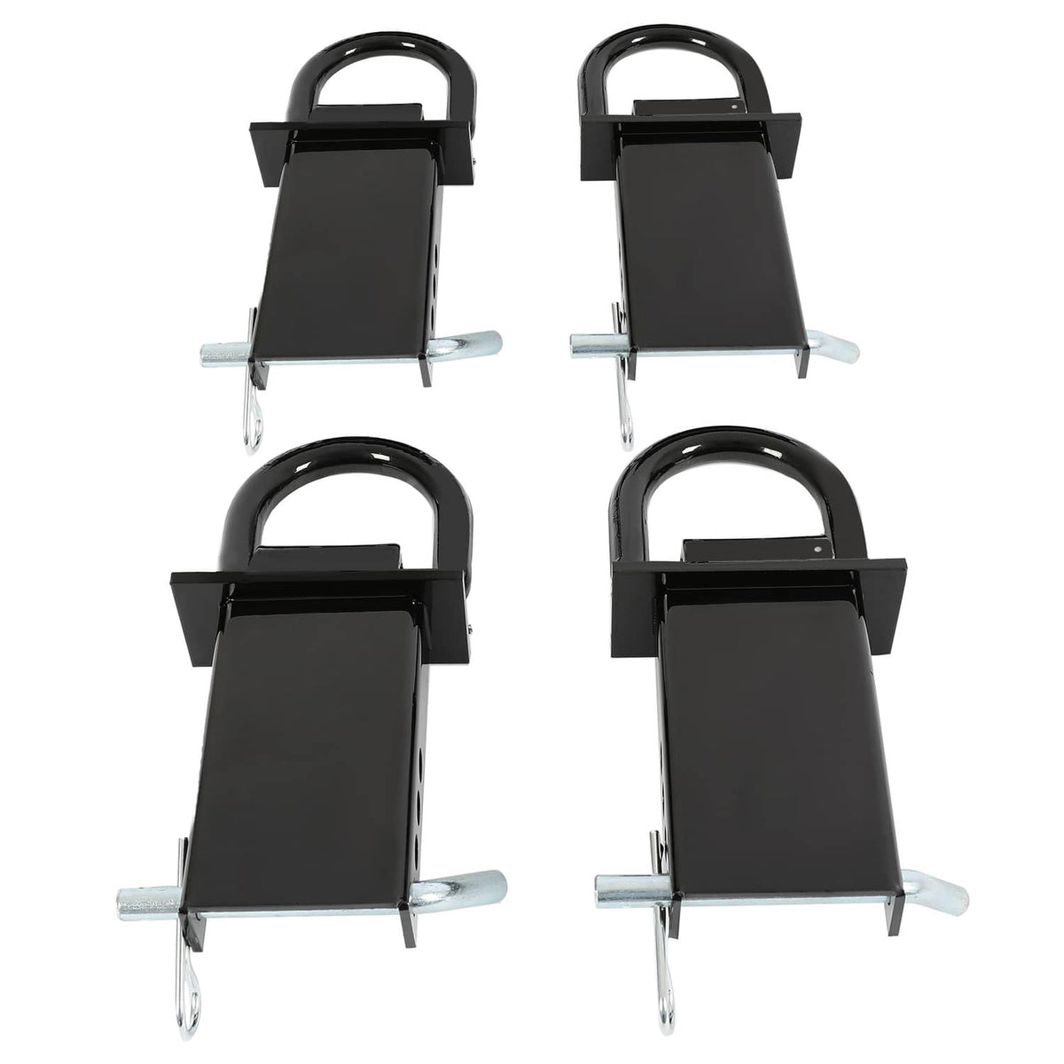 Solidspare Heavy Duty 4 Pack Trailer Adjustable Stake Pocket D-Ring Zinc 2”×4" 16200LBS