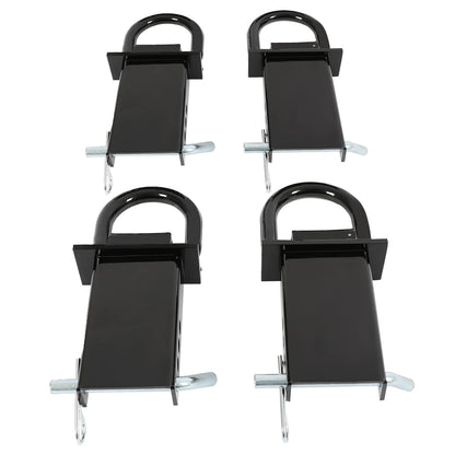 Solidspare Heavy Duty 4 Pack Trailer Adjustable Stake Pocket D-Ring Zinc 2”×4" 16200LBS