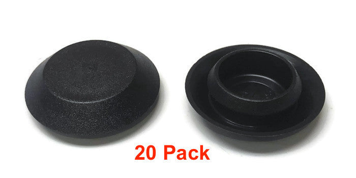 20 Black Plastic 9/16" Inch FLUSH MOUNT HOLE PLUG - Sheet Metal Auto Body Panel