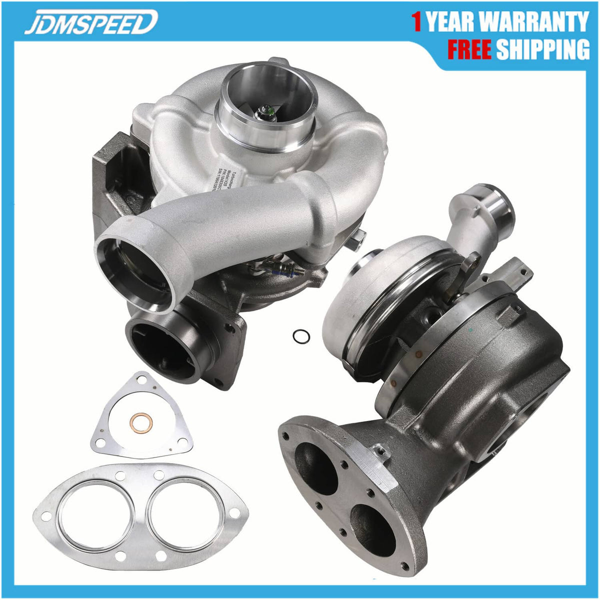 Solidspare Fits 08-10 F350 450 550 6.4L Powerstroke Diesel Turbo Charger High+ Low Pressure