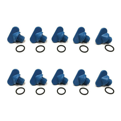 Solid Spare For Mercruiser Manifold Block Drain Blue Plug Kit 8M2000874 22-806608A1 10Pcs