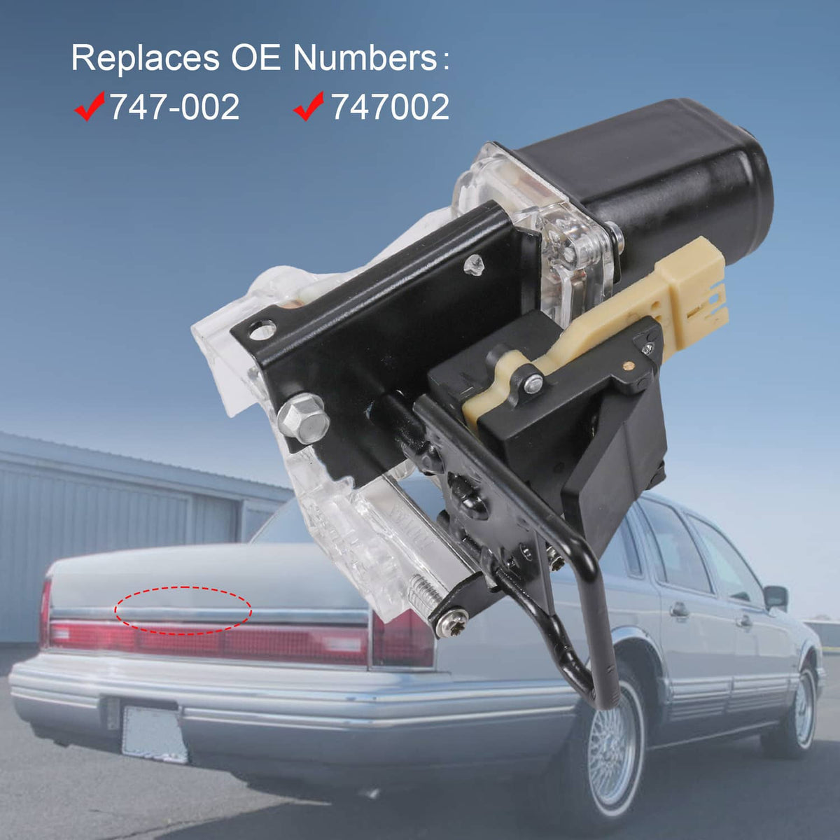 Solidspare For 94-02 Lincoln Town Car Rear Trunk Pull Down Motor Housing W/ Switch 747-002