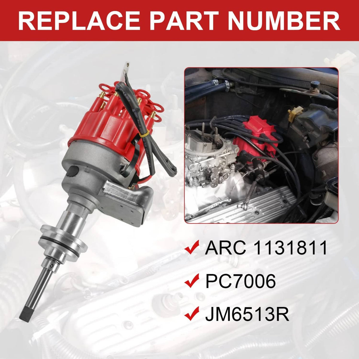 Solidspare HEI Distributor Small Block for Dodge Chrysler 318 340 360 Complete Electronic