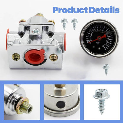 Solidspare New 12-804 Low Fuel Pressure Regulator Gauge Fit for Carburetor Carb Quick Fuel