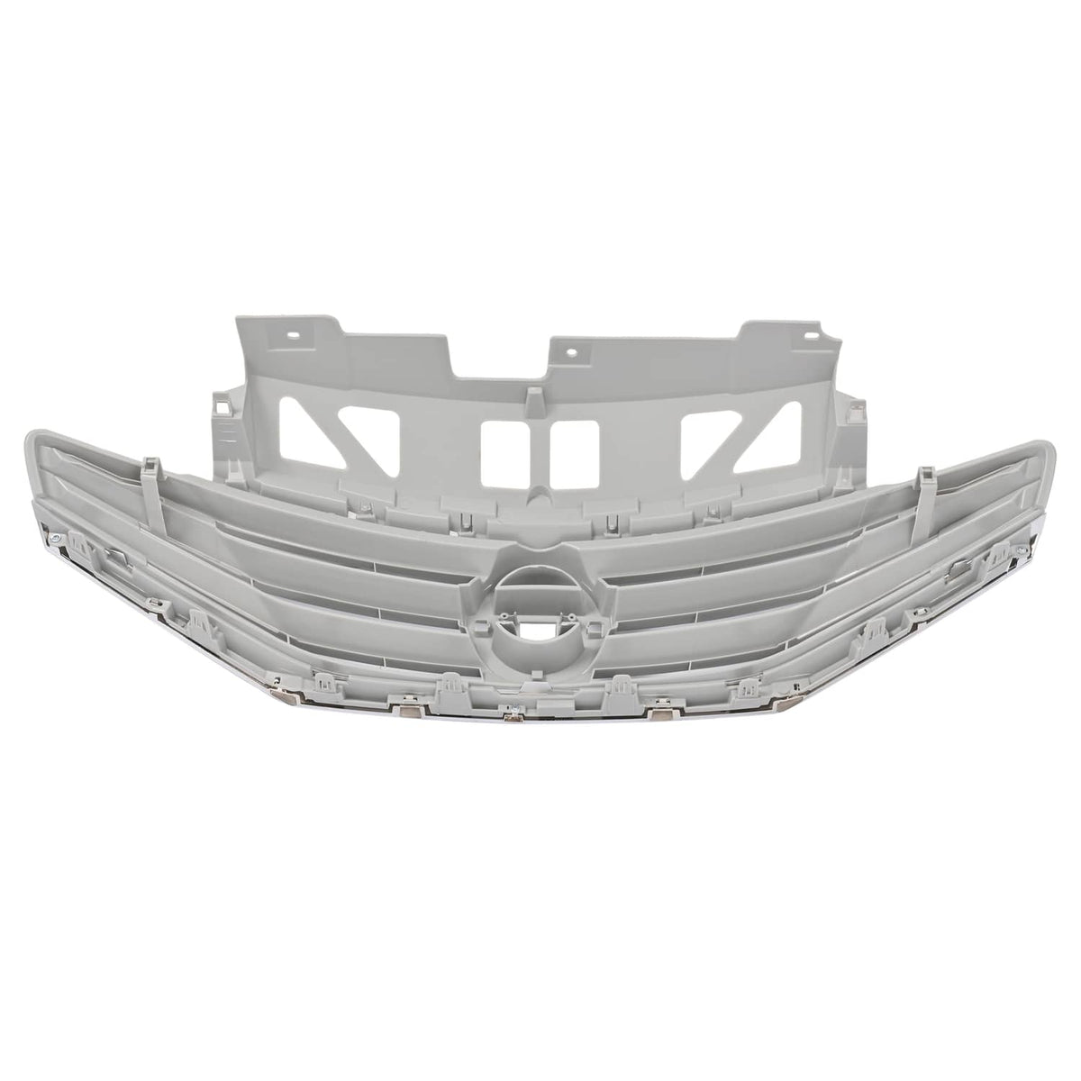 Solid Spare Grille For Nissan Versa Note 2014 2015 2016 Chrome Front Upper Bumper Grill