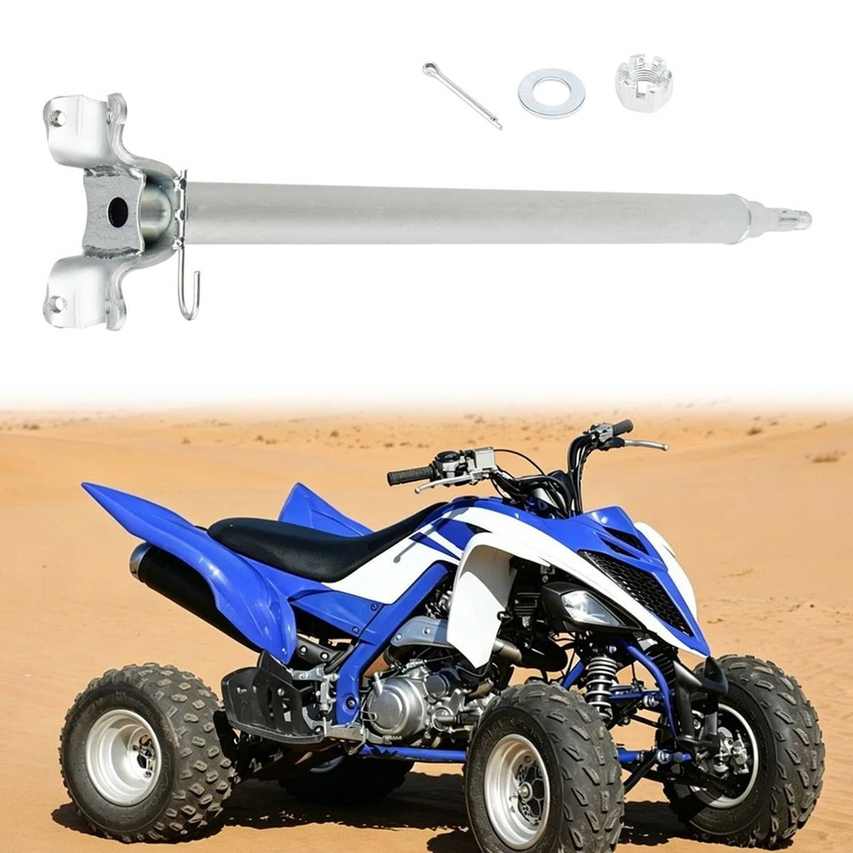 Solidspare 1PE-F3813-00-00 Steering Stem Shaft Assembly for Yamaha Raptor YFM700RSE 2007-12