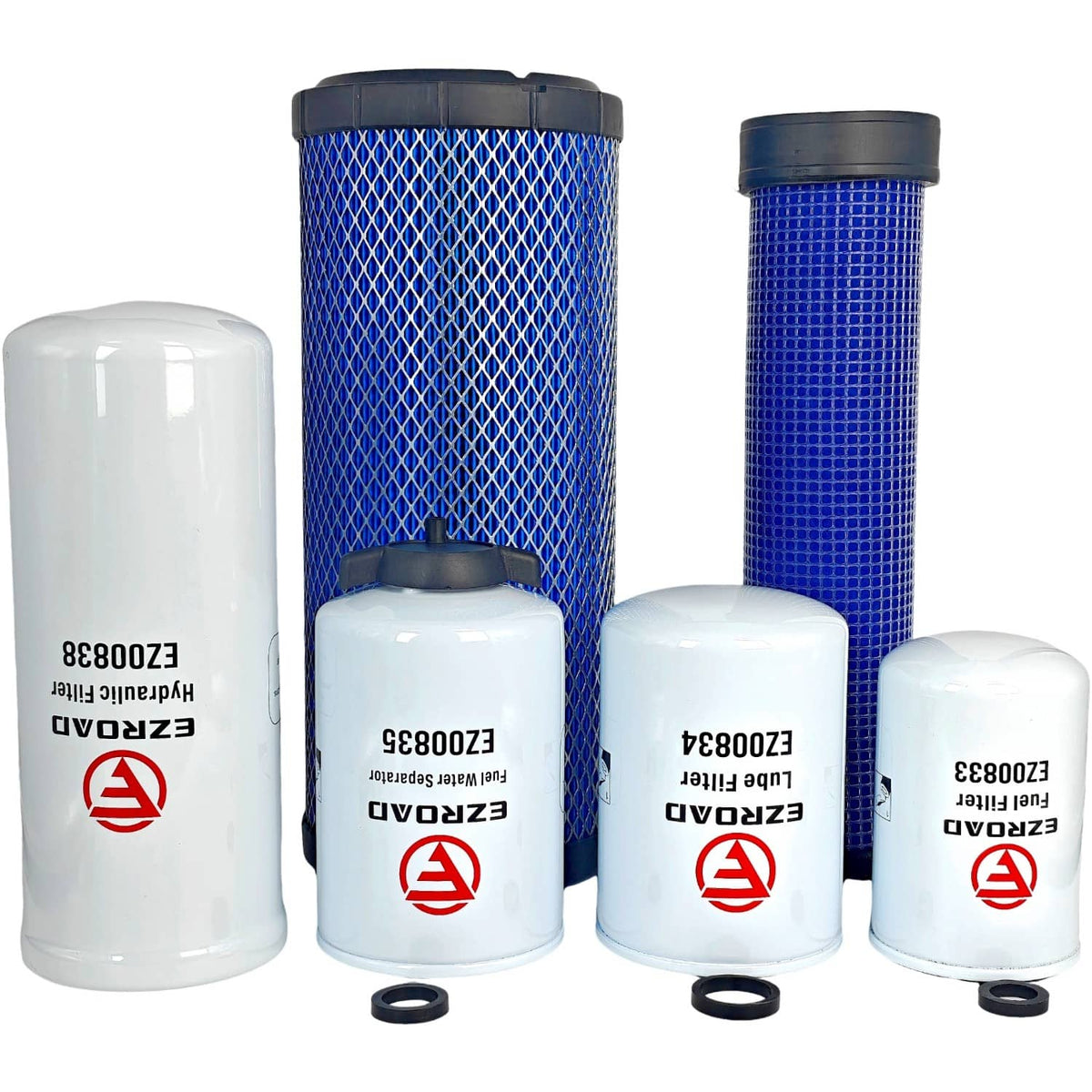 Solid Spare Fit for Case 1845C 1840 4B3.9 Maintenance Filter Kit Radial Seal Air Filter