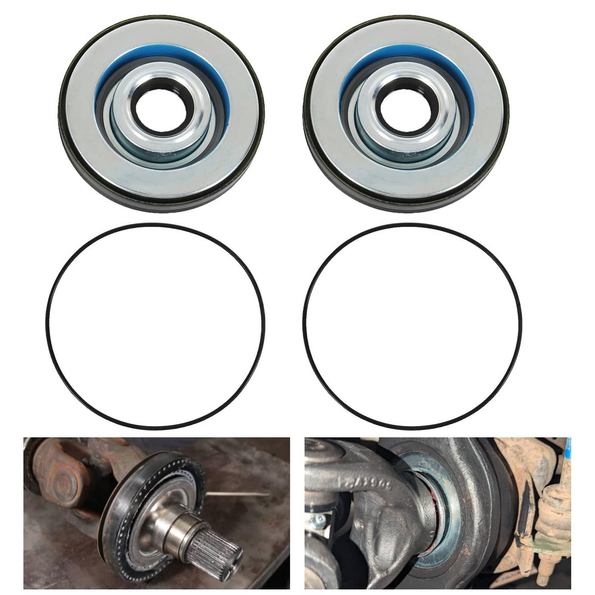 Solidspare Front Axle Knuckle Vacuum Seal Kit Fit 05-19 Ford F250 F350 F450 F550 Super Duty