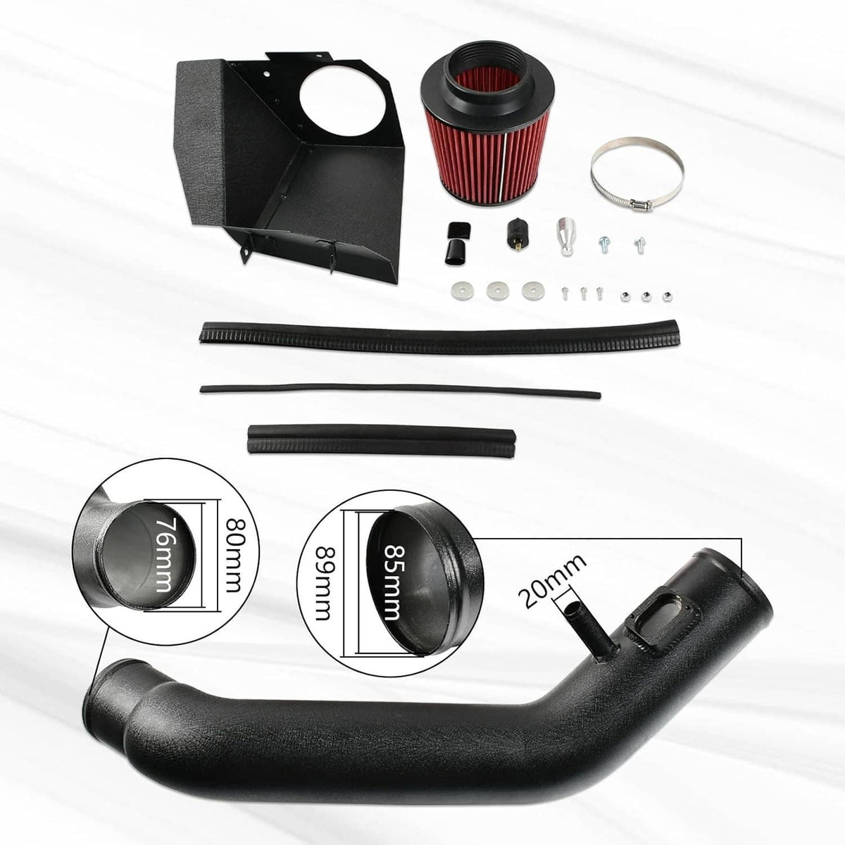 Solidspare NEW Cold Air Intake System For 12-15 BMW 335i/14-16 435i M235i /16 M2 N55 Turbo