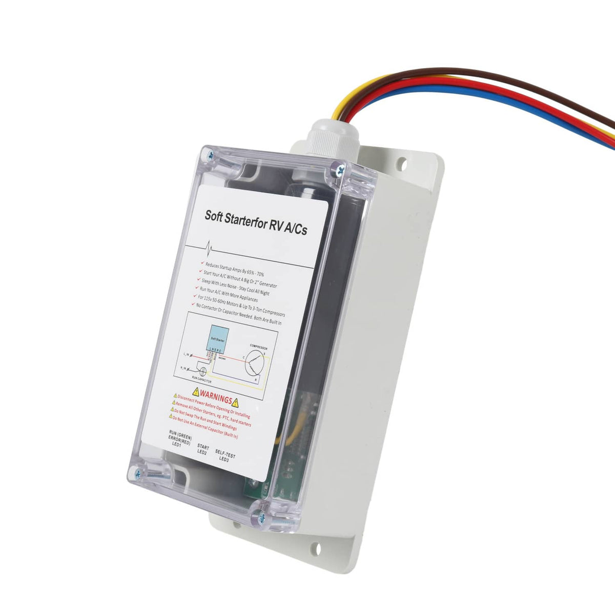 Solidspare A/C Soft Starter Smart Control Kit Enables Easy Start an A/C & Appliances on RV