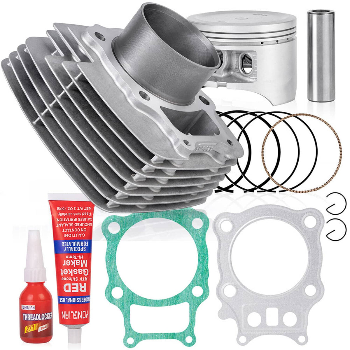 Solidspare For Honda ATV Rancher 350 TRX350TE 2x4 ES 2000-2006 Cylinder Piston Gasket Kit