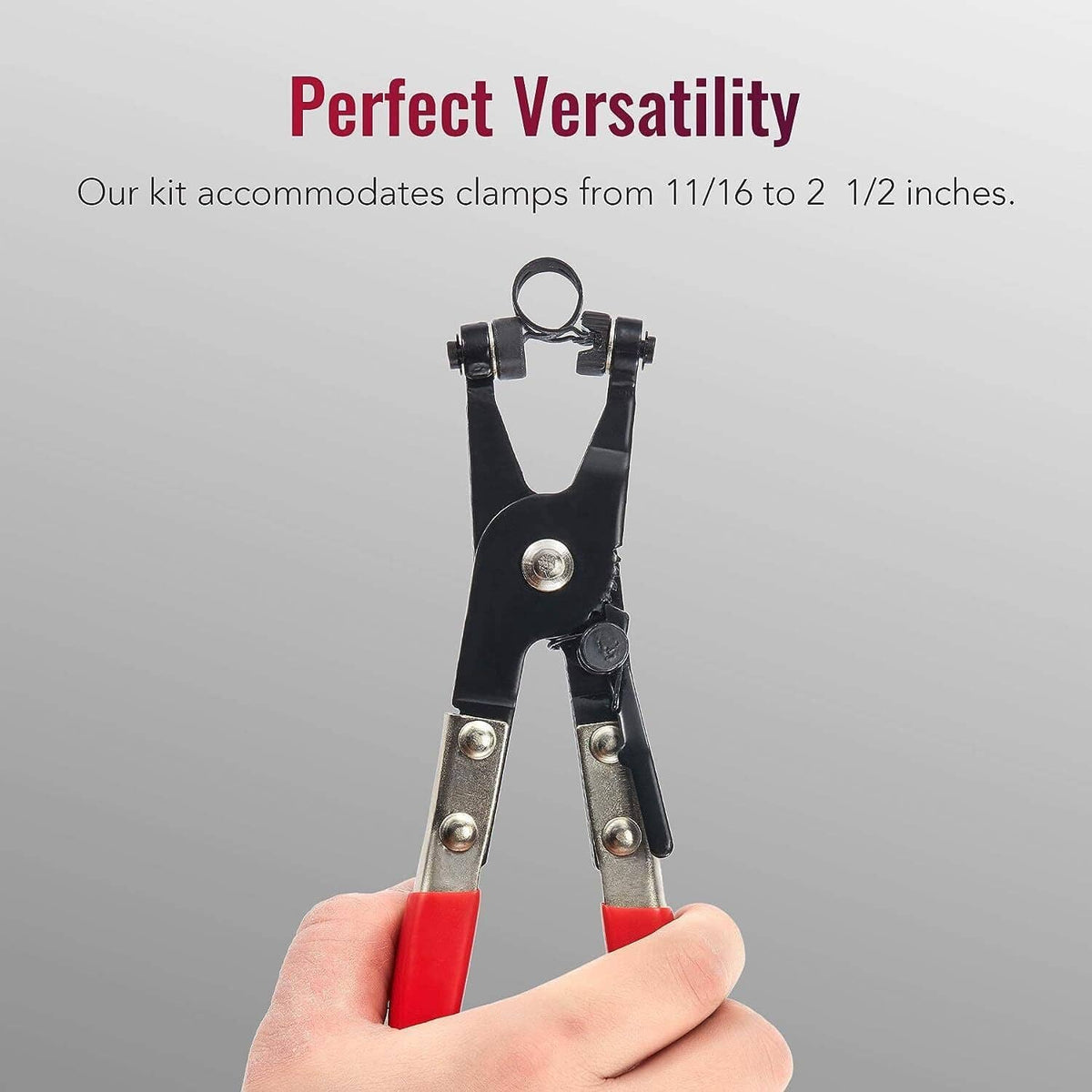 Solidspare 9PCS Hose Clamp Clip Plier Set Swivel Jaw Flat Angled Band Automotive Tool Set
