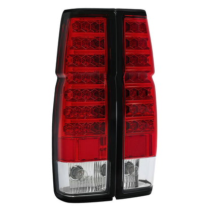 Solid Spare Red Clear LED Tail Lights Brake Lamps For Nissan D21 Hardbody Pickup 1986-1997