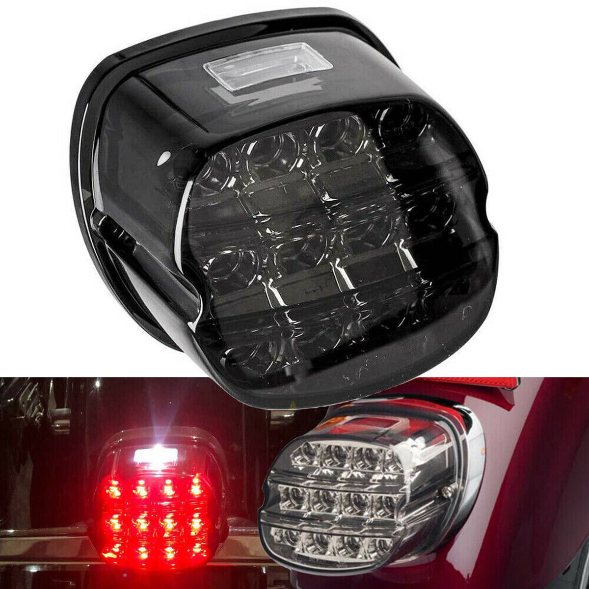 Solidspare LED Tail Light Brake For Harley Touring Road King Dyna Glide Softail Sporster