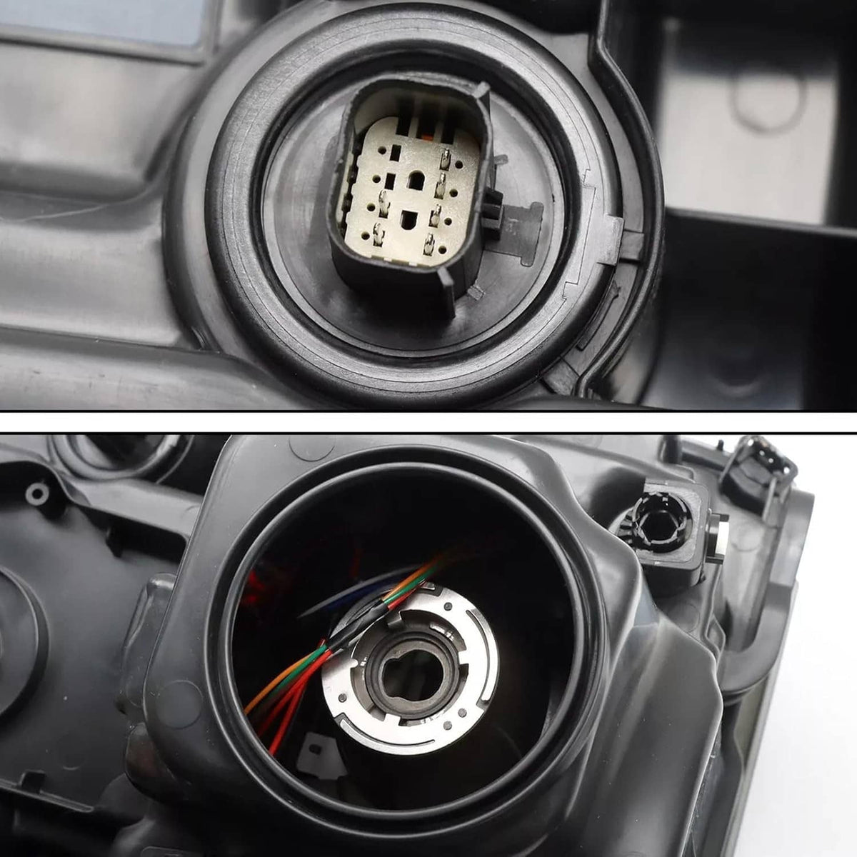 Solidspare New Trim For 2016-2018 Chevy Silverado 1500 HID/Xenon Headlights w/ LED DRL Set