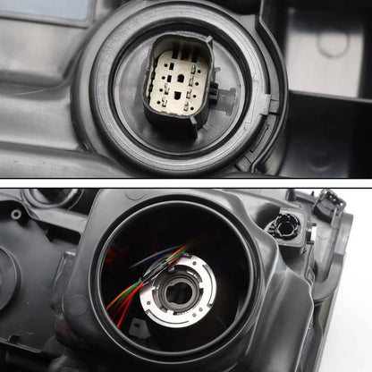 Solidspare New Trim For 2016-2018 Chevy Silverado 1500 HID/Xenon Headlights w/ LED DRL Set