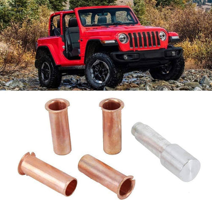 Solidspare Door Hinge Pin Liners Bushings Kits Removal Tool For 2007-2018 Jeep Wrangler JK