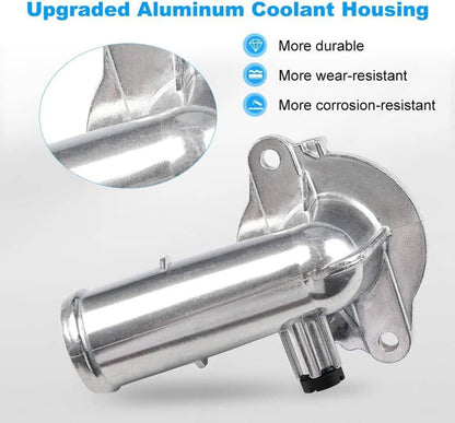 Solidspare Aluminum Upgrade Coolant Thermostat Housing For 2012- 2018 Jeep Wrangler JK 3.6L
