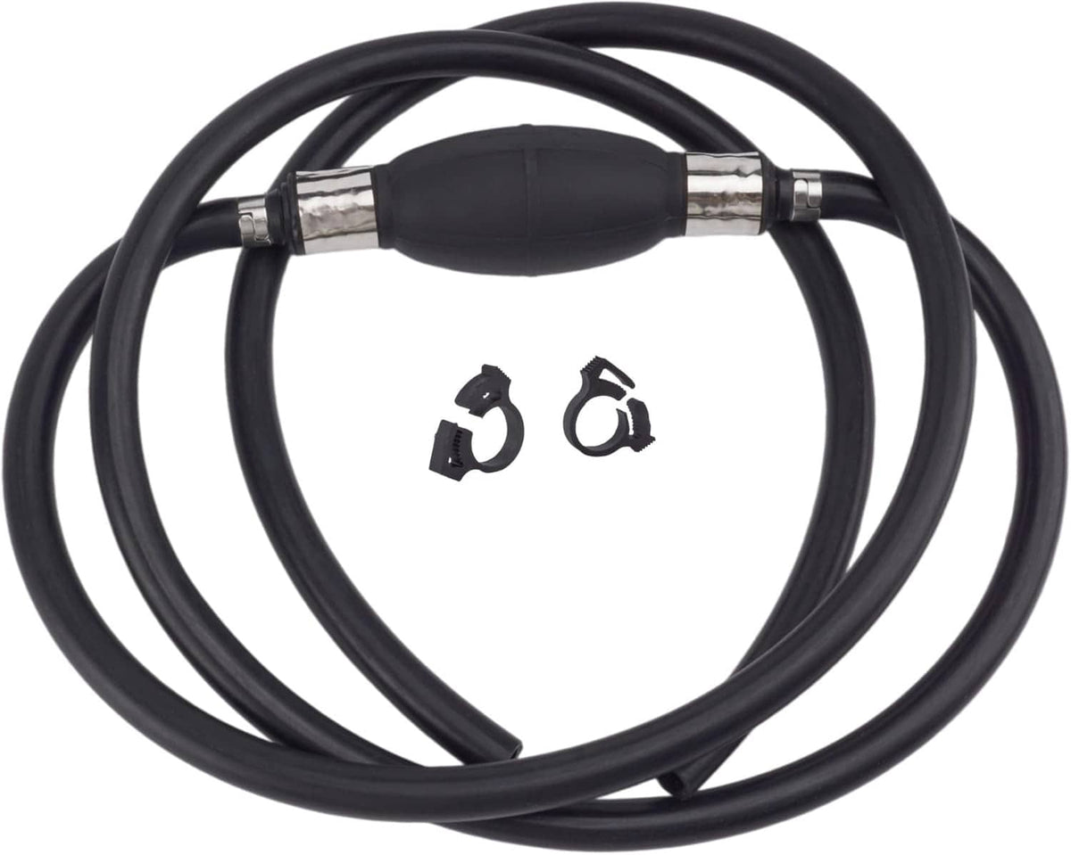 Solid Spare 3/8" Fuel Gas Hose Line Assembly with Primer Bulb Marine Outboard Boat RV Motor