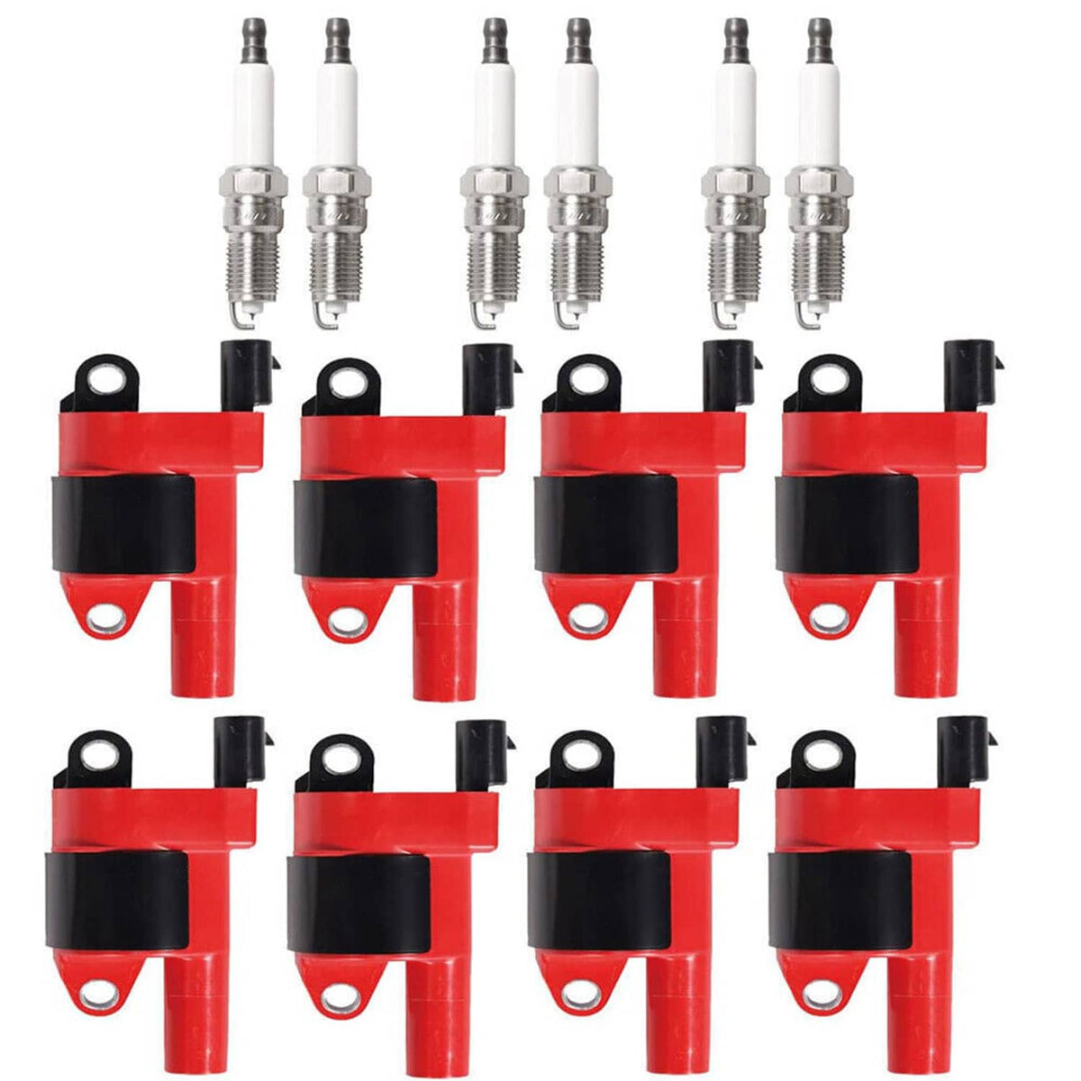 Solidspare High Performance UF414 Ignition Coil+Spark Plug+Wire For Chevy GMC 5.3L 6.2L V8