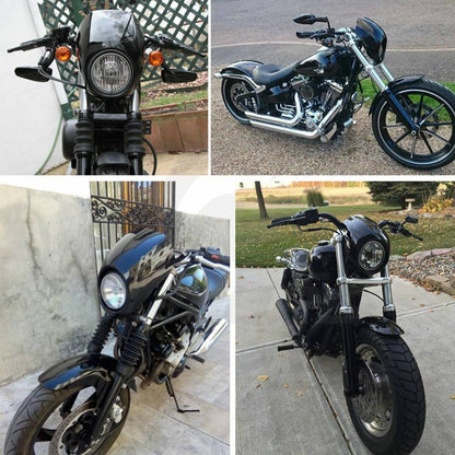 Solidspare Black Front Headlight Fairing Mask For 1973-UP Harley Sportster Dyna FX / XL