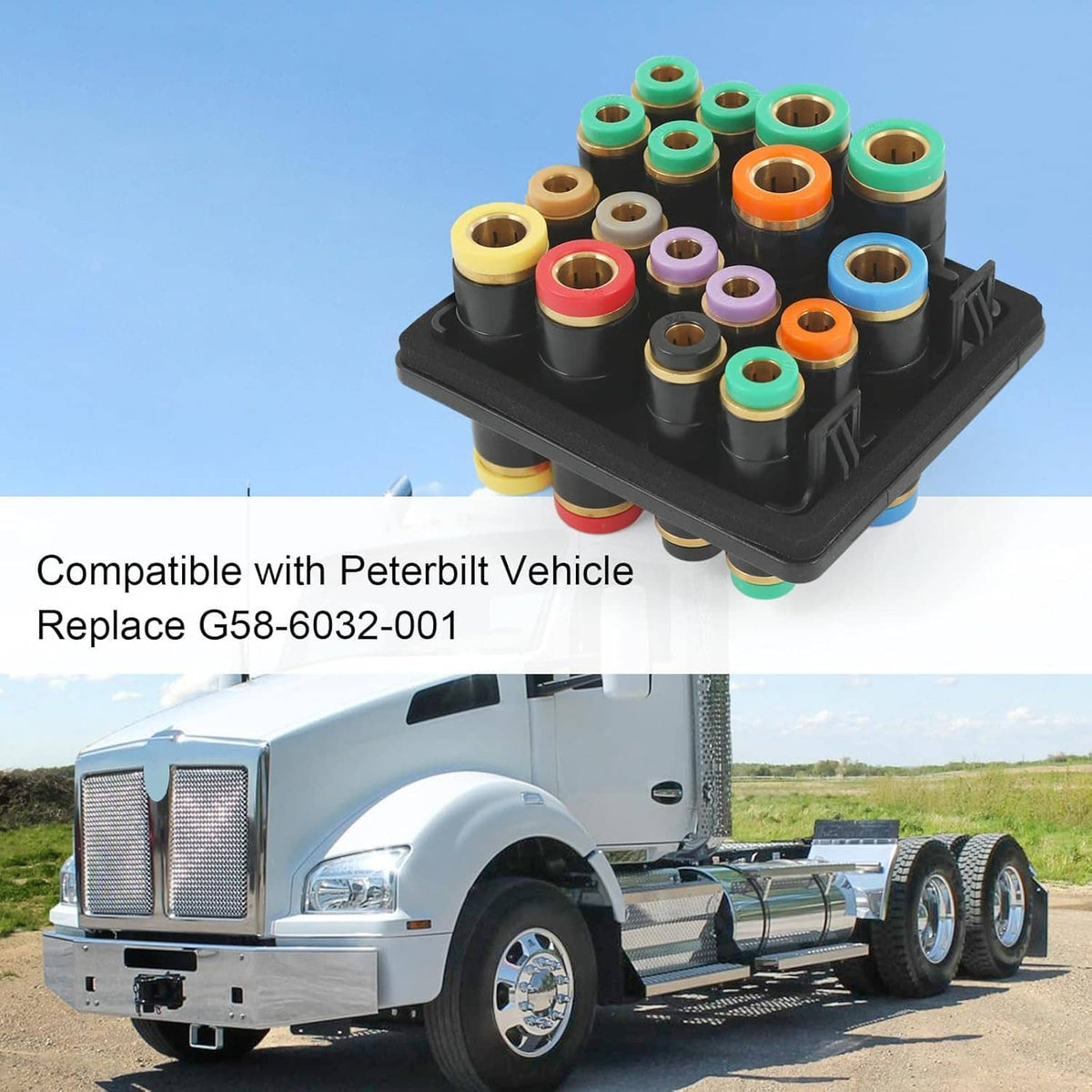 Solidspare CAB Air Manifold Compatible with Peterbilt Replace G58-6032-001 G58-1060 S-28328