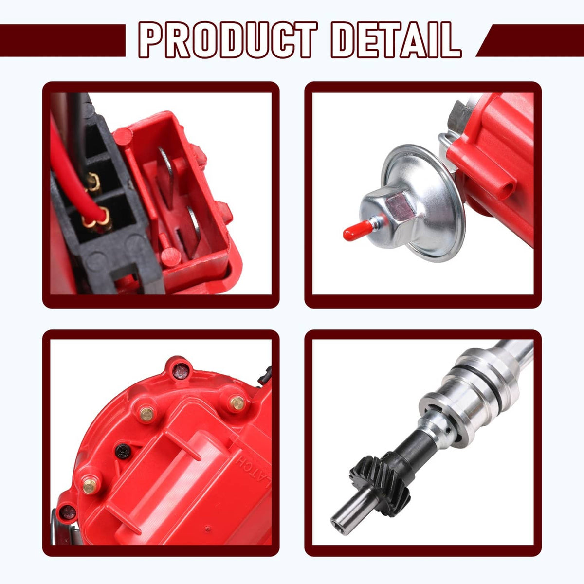 Solidspare HEI Distributor For Ford 429 400 460 351C 351M W/ Module 65,000 KV Coil 7500 RPM